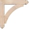 Ekena Millwork Thorton Arts and Crafts Smooth Bracket w/ Offset Brace, Douglas Fir, 5 1/2"W x 24"D x 24"H BKT0604X24X24THR03SDF - alternate 3